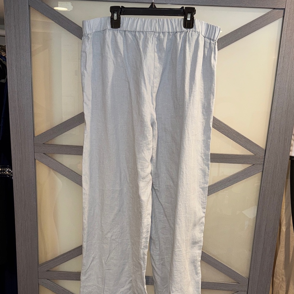 Eileen Fisher NWT Women's Linen Pull On Wide Leg Pants - Picture 9 of 12